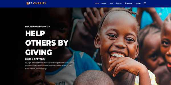 LTheme Charity Onepage - шаблон для благотворительности на Joomla