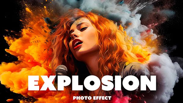 Cinematic Explosion Photo Effect для Photoshop