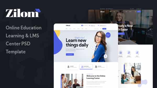 Zilom - PSD шаблон онлайн обучения для Photoshop