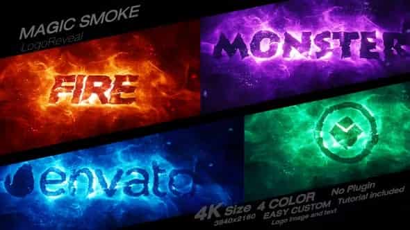 Magic Smoke Logo Reveal - шаблон для After Effects