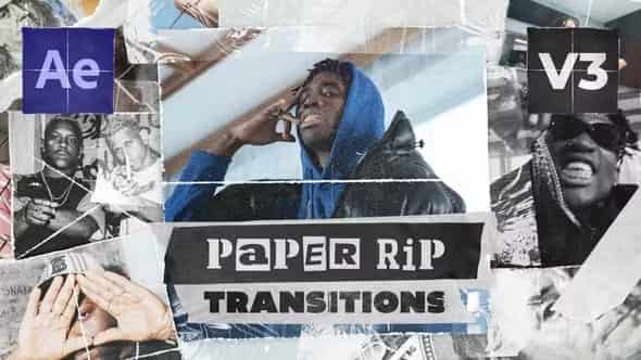 Paper Rip Transitions - проект для After Effects