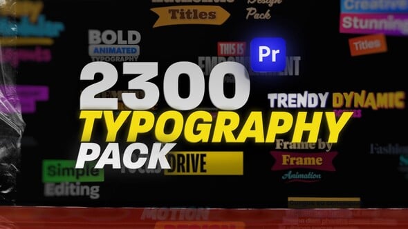 2300 Animated Typography Pack для Premiere Pro