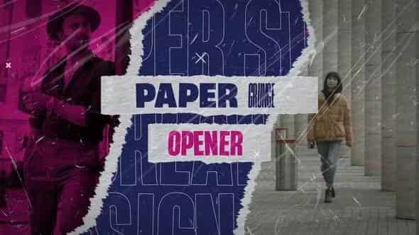 Paper Grunge Opener - шаблон для Premiere Pro