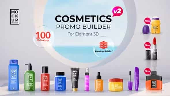 Cosmetics Promo Builder - мокап косметики на After Effects