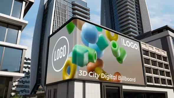 3D City Digital Billboard для Premiere Pro