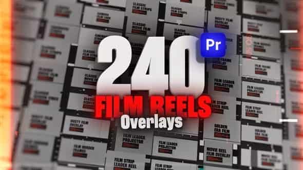 Animated Film Reel Overlays Pack для Premiere Pro