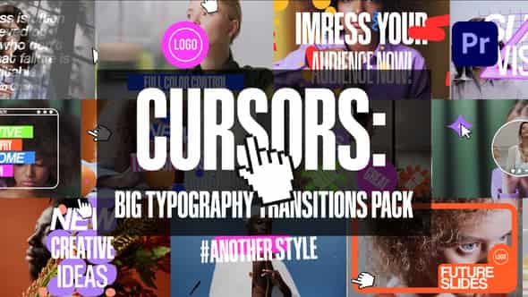 Cursors: Big Typography Transitions Pack для Premiere Pro