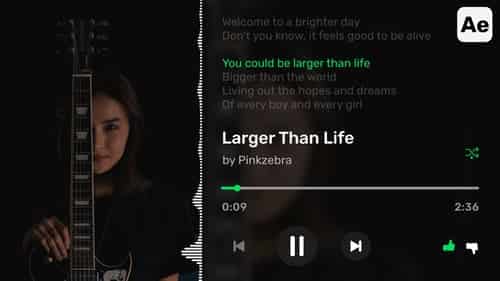 Music Players with Lyric and Visualizer Vol.2 для After Effects