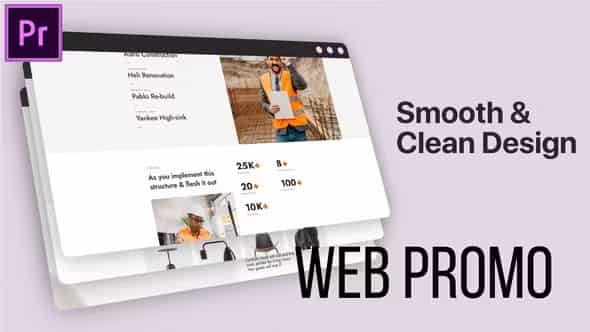 Web Promo MOGRT - презентация сайта для Premier Pro