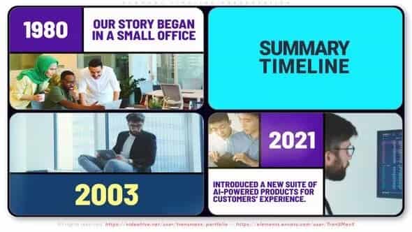 Summary Timeline Presentation - шаблон для After Effects