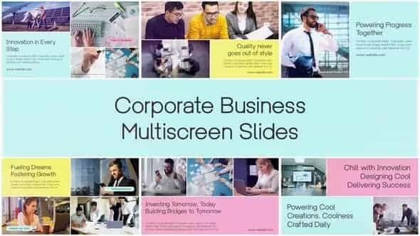 Minimal Multiscreen Corporate Business Slideshow - бизнес проект для After Effects