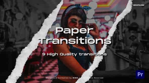 Paper Transitions - проект для Premiere Pro