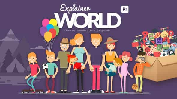 Explainer World Characters для Premiere Pro