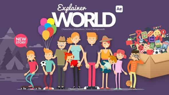 Explainer World Characters для After Effects