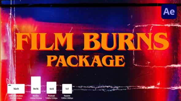 Film Burns Package - проект для After Effects