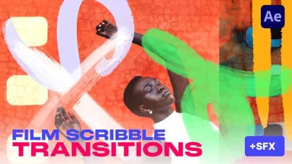 Film Scribble Transitions - шаблон для After Effects