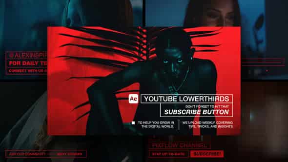 Animated YouTube Lowerthirds для After Effects