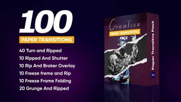 Creative Paper Transitions Pack для After Effects