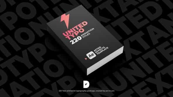 United Typo 220 Text Animation для After Effects