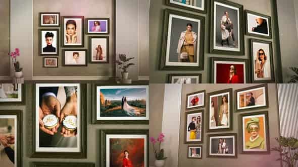 3D Photo Slideshow Wall Gallery для After Effects