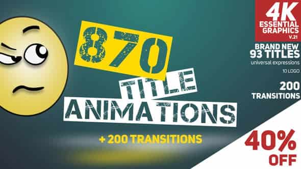 870 Title Animations для After Effects
