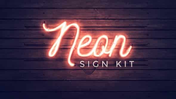 Neon Sign Kit - шаблон для After Effects