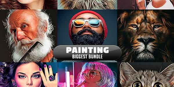 Painting Biggest Bundle - 10 Photoshop Actions для Adobe Photoshop