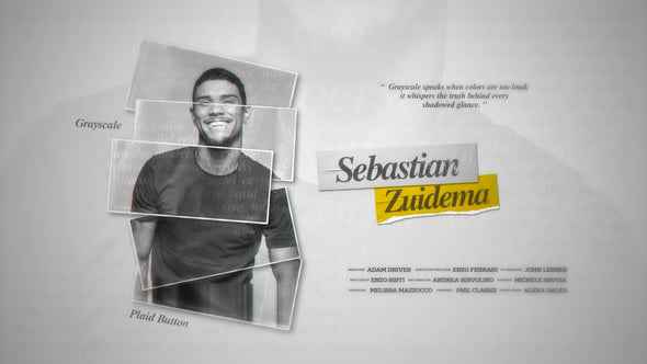 Folded Split Portrait Titles для After Effects