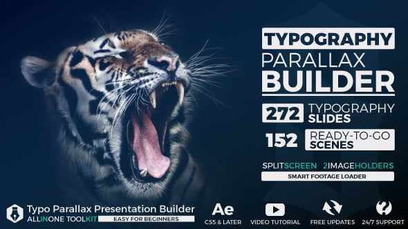 Big Typo Parallax Presentation Builder для After Effects