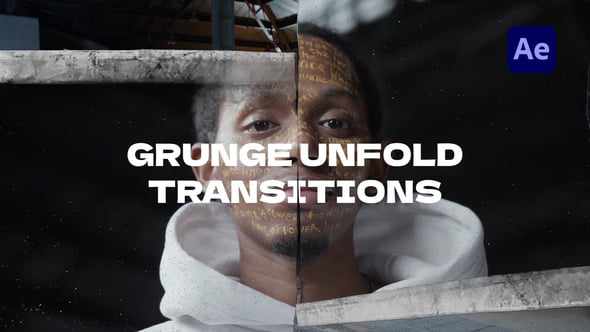 Grunge Unfold Transitions для After Effects