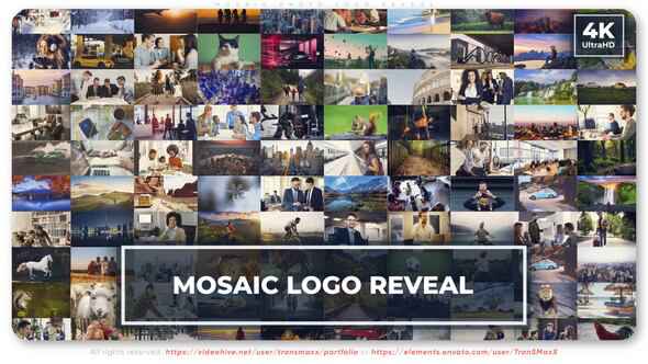Mosaic Photo Logo Reveal для After Effects