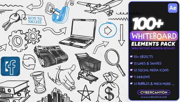 Whiteboard Elements Pack для After Effects