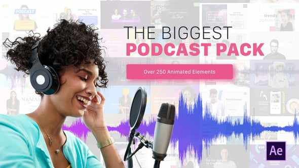 Podcast Audio Visualization для After Effects