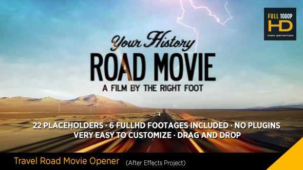 Travel Road Movie для After Effects
