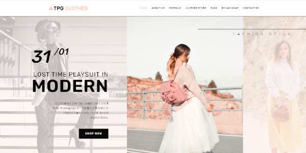 TPG Clothes – шаблон для магазина модной одежды на WordPress