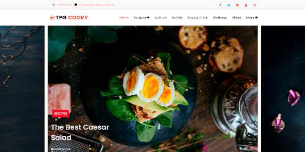 TPG Cooky - шаблон для кулинарного блога на WordPress