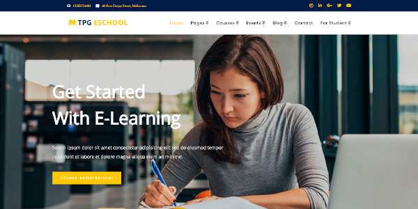 TPG eSchool - шаблон для онлайн-обучения на WordPress