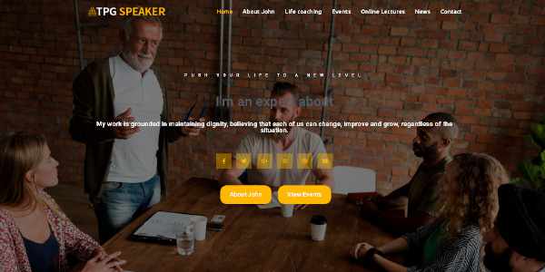 TPG Speaker – шаблон для публичных выступлений на WordPress