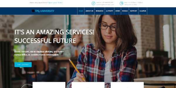 TPG University – шаблон для образования на WordPress