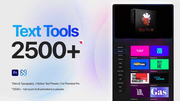 Text Tools for Premiere Pro - Titles, Typography, Motion Presets, Call Outs