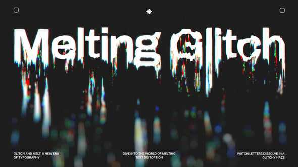 Melting Glitch Titles для After Effects