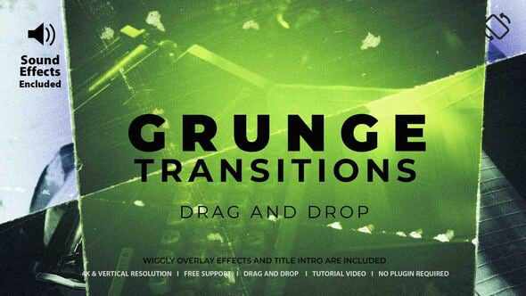 Grunge Transitions - проект для After Effects