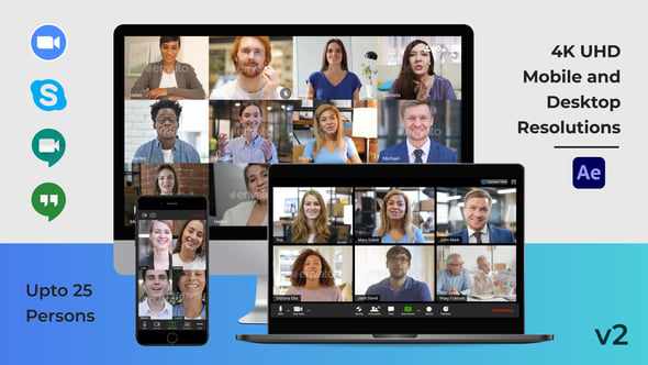 Video Conference Creator Pack - Zoom, Meet, Skype, Hangouts
