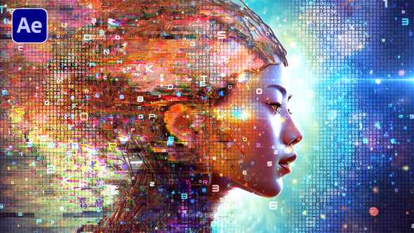 Digital Particles | Logo and Transition для After Effects