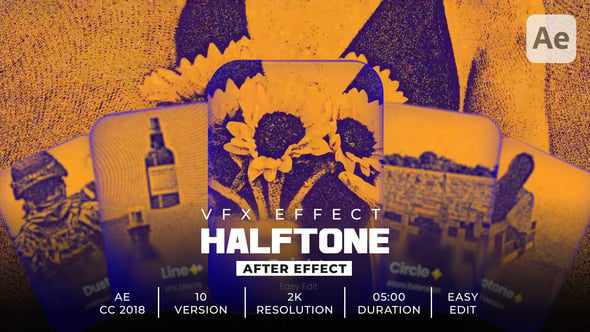 Halftone Cinematic Style для After Effects