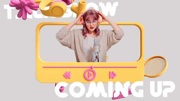 3D Podcast Studio Intro для After Effects и Premiere Pro