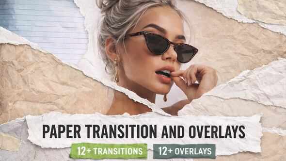 Paper Transition and Overlays Bundle для After Effects