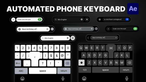 Automated Phone Keyboard для After Effects