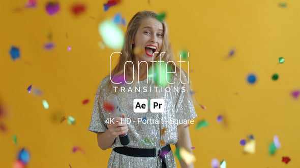 Festive Confetti Transitions для After Effects и Premiere Pro