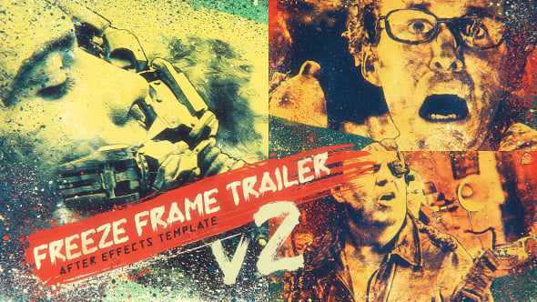 Parallax Freeze Frame - Cartoon Trailer V2 для After Effects